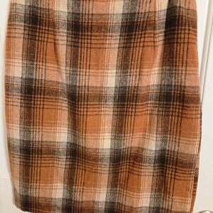 Plaid Tan and Brown Women's Skirt